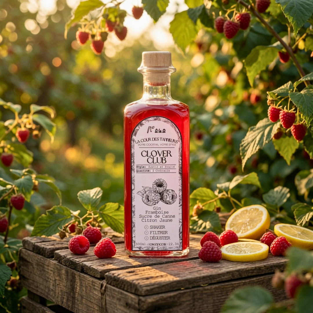 Clover Club présentation verre - La Cour des Tanneurs